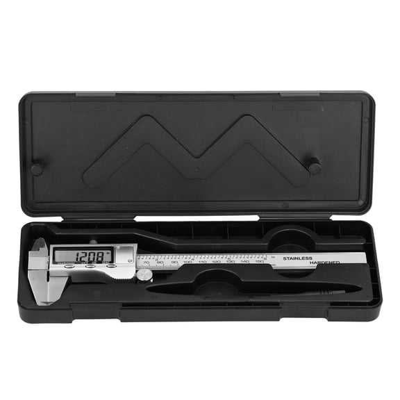 YAHHU 6-Inch Stainless Steel Digital Vernier Caliper, Electronic Measuring Tool with Large LCD Display, Precision Micrometer Gauge for DIY Woodworking and Home Improvement (150mm)