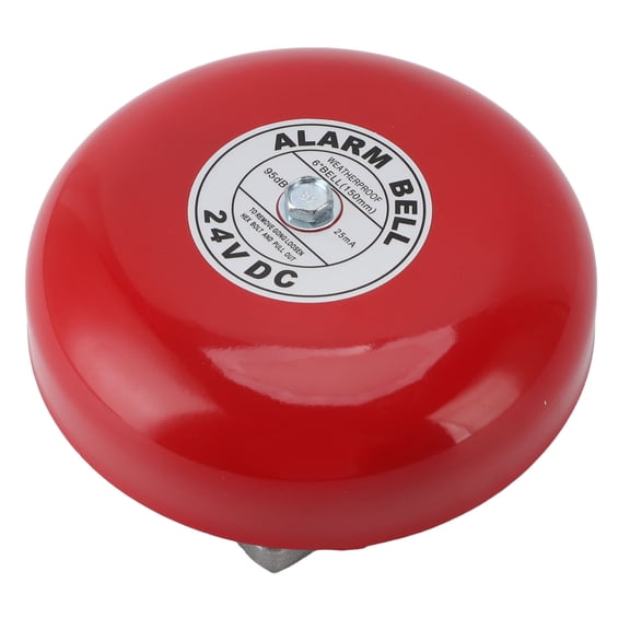 YAHHU 6-Inch Wired Fire Alarm Bell, High Decibel 95dB Electric Loud Security Ringing Bell, Emergency Warning Siren for School, Factory, Home, Ranch (6 inches / 15.2 cm)