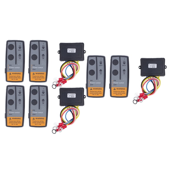 YAHHU 6 Pcs Universal Wireless Winch Remote Control Kit with 3 Receivers, 12V/24V, 75ft / 22.8m Range