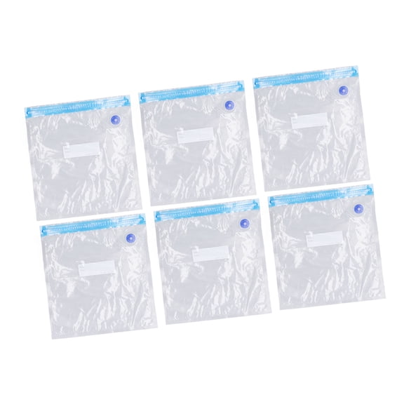 YAHHU 6 Pcs Vacuum Storage Bag Space Saving Transparent Reusable Vacuum Sealer Bags for Food and Clothes Thick Embossed Pouch Specially Made for Sous Vide 10.2 in / 26 cm[cite: 1]