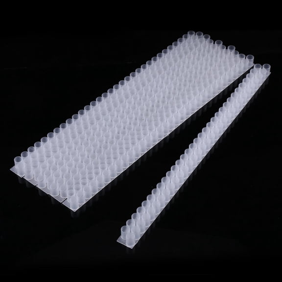 YAHHU 6-Piece Plastic Queen Bee Double Cell Bar Strip Set, Premium Base For Beekeeping With 63 Queen Cell Cups, Durable Apiculture Equipment for Beekeepers