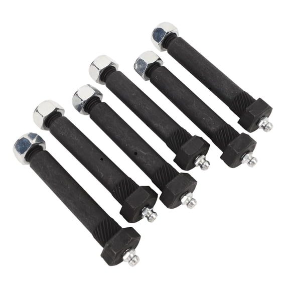 YAHHU 6 Pieces Spring Shackle Bolts Lock Nut 9/16 x 3 Inches Trailer Axle Greaseable Spring Bolt Kit For 2000 To 7000 Lbs Trailer Axles Heavy Duty Hardware Replacement Parts Solid Steel Construction