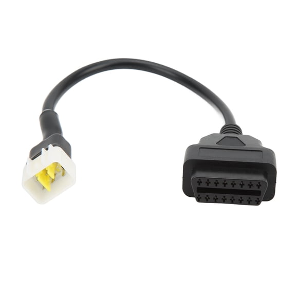 YAHHU 6 Pin Diagnostic Connector Cable OBD Adapter Replacement for Delphi Motorcycle, Universal Fitment, Essential Automotive Scan Tool, Length 15 inches / 38.1 cm, Solid ABS Material