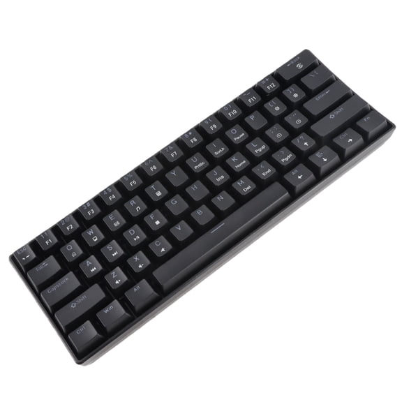 YAHHU 60 Percent Mechanical Keyboard RGB Backlit 61 Keys Miniature Wired Gaming Keyboard with Blue Switch, 1.5m / 4.92ft Cable, for Mac PC Laptop Gamers Typists Travel, Black