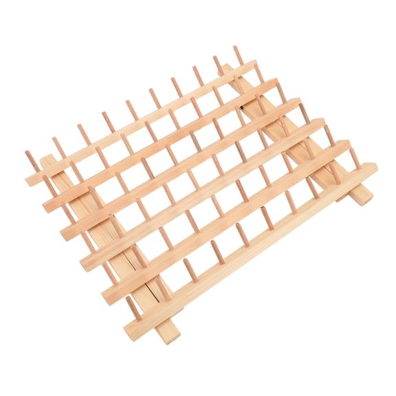 YAHHU 60 Spools Wooden Thread Holder Wall Mounted Standable DIY Decoration Sewing and Embroidery Thread Rack Organizer For Home Quilting Crafting
