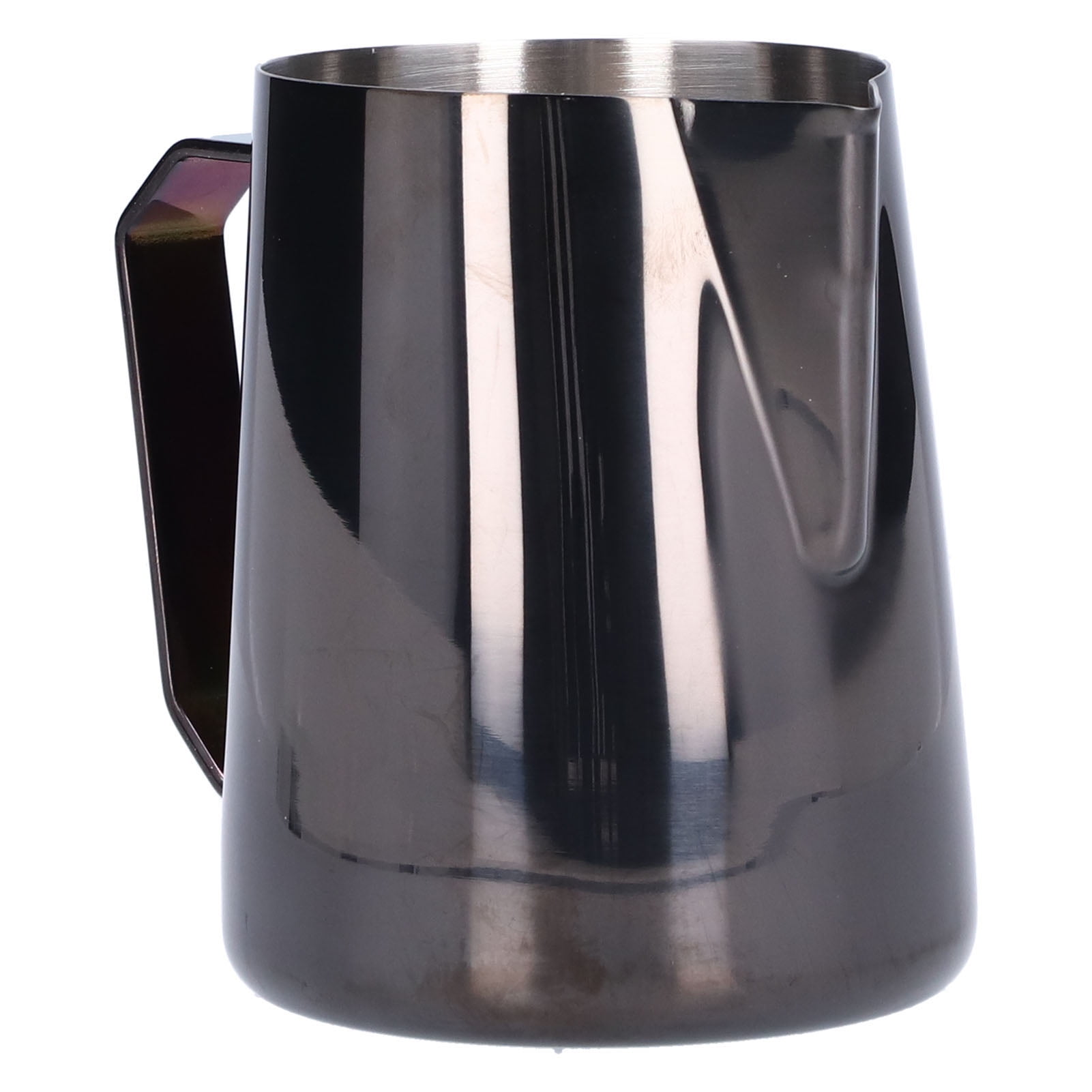 YAHHU 600ml / 20.28 oz Stainless Steel Coffee Milk Frothing Cup Steaming Pitcher Pointed Mouth Black