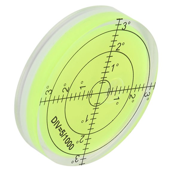 YAHHU 60mm Diameter Measuring Tool Round Level Bubble with Scale for Camera Platform Balance, High Accuracy Pocket Sized Circular Spirit Level for Electronic Scale Calibration, 2.4 inches / 6 cm