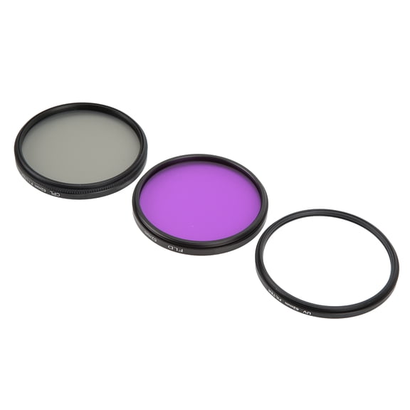 YAHHU 62mm Lens Filter Kit UV Protector CPL Polarizer FLD Purple Filter with Storage Bag for SLR Digital Cameras