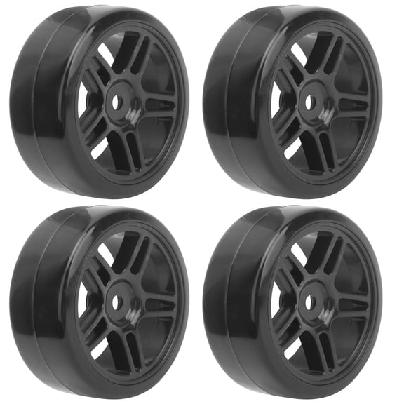 YAHHU 63mm Diameter RC Modification Drift Anti-Skid Tires Rubber Tire Replacement Fit for WPL D12 1/10 Scale Remote Control Car Upgrade Parts (4 Pieces) 2.48 inches / 63 mm
