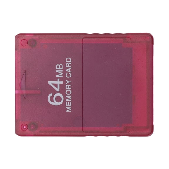YAHHU 64MB Game Memory Card for PS2 Console Transparent Red FMCB Free McBoot Professional Store Games Hard Drive Boot V1.953 V1.966 Program Data Storage Accessory[cite: 1]