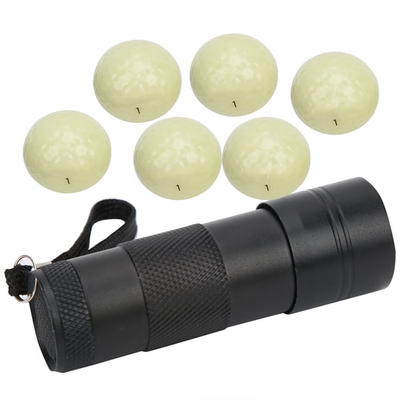 YAHHU 6PCS Golf Fluorescent Light Balls Night Practice Light Glowing Ball for Golf Training 1.7 inches / 42.6 mm Outdoor Sports Accessories Perfect Gift Set for Enthusiasts