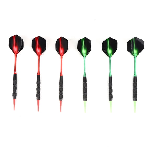 YAHHU 6PCS Professional Colorful Safe Soft Nickel Black Iron Fashionable Unique Competitive Entertaining Dart Kit Attractive Gift Set 220g / 7.76 oz