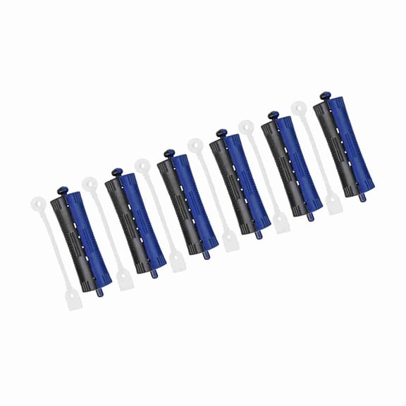 YAHHU 6Pcs Universal Hair Rollers Wave Heatless Perm Rods Hair Clip Curlers Styling Tool with Rubber Band, Size 3 (2.5cm / 1.0 inches), Multicolor