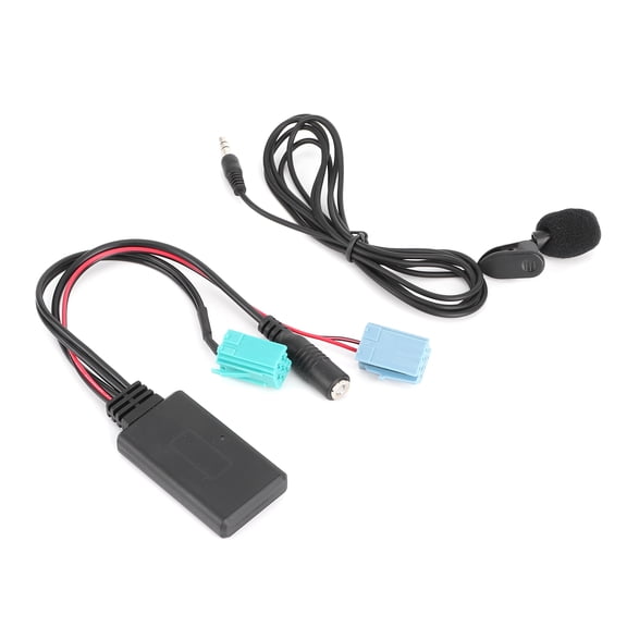 YAHHU 6Pin Bluetooth Audio Cable Car Stereo AUX-IN Adapter with Microphone, Wireless Audio Connector Kit for Vehicles, Fits Clio/Espace/Megane (10 inches / 25.4 cm)