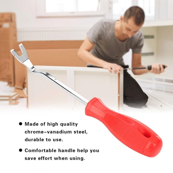 YAHHU 6mm Chrome Vanadium Steel Plastic Buckle Screwdriver Car Door Trim Clip Remover, 8.7 in / 22.0 cm