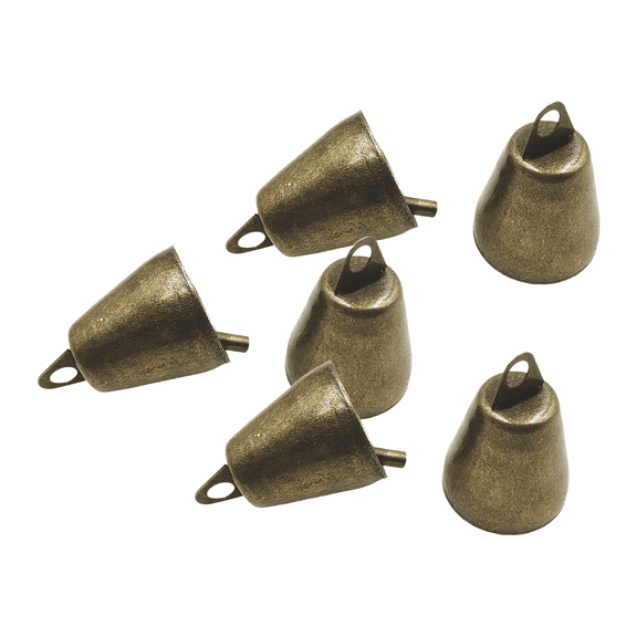 YAHHU 6pcs Hanging Bells Wind Chimes Jingle Bell DIY Iron Small Pendant for Christmas Tree Wreath Party Decorations Retro Bronze 1.4 inches / 3.5 cm[cite: 1]