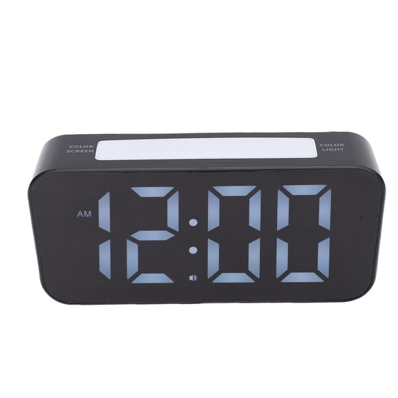 YAHHU 7.4 Inch RGB Vibrating Alarm Clock for Heavy Sleepers, Hearing Impaired, Loud Dual Alarms, USB Charging Port, Big Numbers (18.8 cm)
