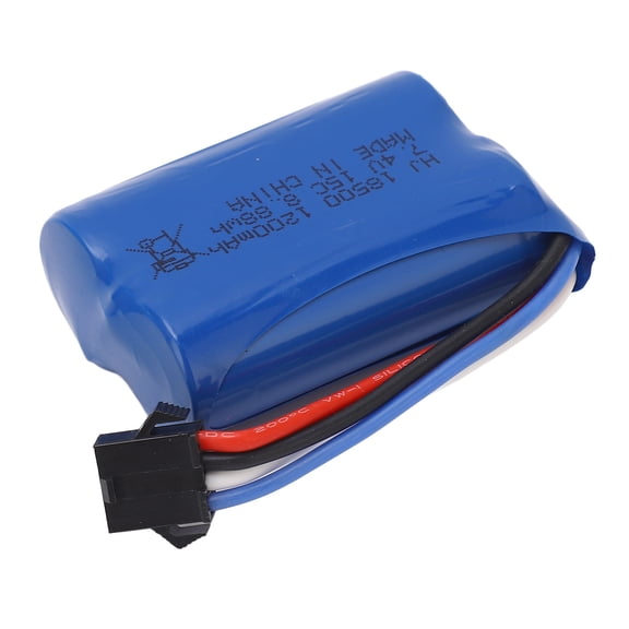 YAHHU 7.4V 1200mAh RC Car Lithium Battery LiPo Replacement with SM 4P Plug for RC Crawler Cars Blue, 8.88Wh