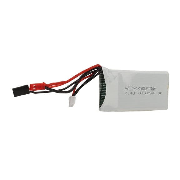 YAHHU 7.4V 2800mAh Lithium Polymer RC Battery, High Capacity Replacement Power Pack for RC8X RC6GS 4GS Remote Control Vehicles