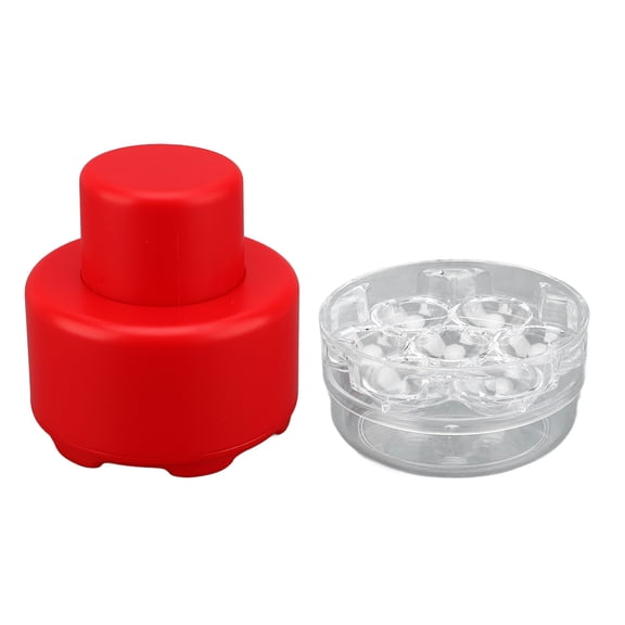 YAHHU 7 Holes Multi Cherry Pitter Quick Release Push Pull Multifunctional Kitchen Tool Cherry Core Remover Stainless Steel Blades Ergonomic Handle Easy Squeeze Red 5.9x3.9x3.9in / 15x10x10cm