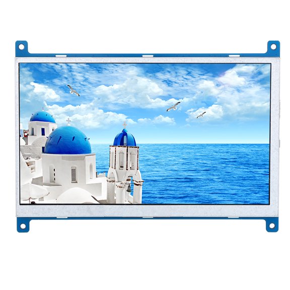 YAHHU 7-Inch / 17.78 cm TFT Display 1024x600 HD Screen Monitor for HDMI Input, Raspberry Pi 4B/3B Compatible