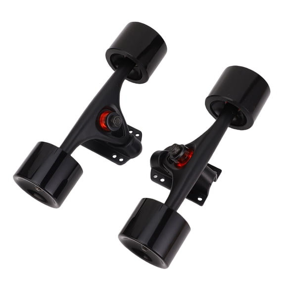 YAHHU 7 Inch / 17.8 cm Aluminum Alloy Skateboard Trucks with 65x51mm Wheels Complete Longboard Accessory Kit Combo Set for Smooth Cruising and Carving