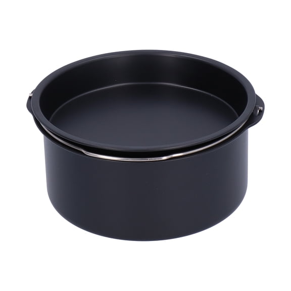 YAHHU 7 Inch Air Fryer Accessories Set, Non-Stick Carbon Steel Cake Barrel and Pizza Pan Kit, Household Baking Mold Tray Kitchen Tools for Oven and Steamers (7 inches / 17.8 cm)