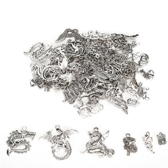 YAHHU 70Pcs Set Dragon Pattern Bracelet Hand Made Accessories Kit DIY Pendants Accessories