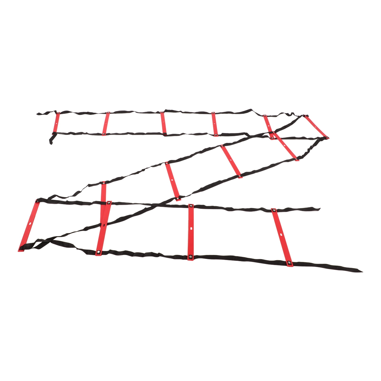YAHHU 7M 14 Rung Agility Speed Ladder Stairs Red Fitness Soccer Football Speed Ladder Equipment for Outdoor and Indoor Athletic Training (18.5 inches / 47 cm)