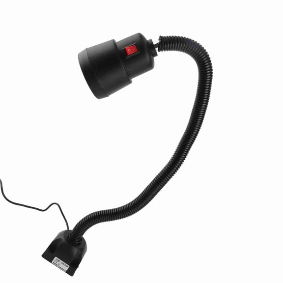 YAHHU 7W LED Working Light for Sewing Machine Lathes Workbench, Flexible Gooseneck Mount Lamp, Water Resistant Cold White Illumination, 7.48 inches / 19 cm, Black Base