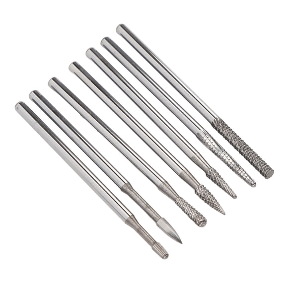 YAHHU 7pcs Nail Polish Removal Bits Set, Tungsten Carbide Manicure Grinding Nail Drill Bits with Clear Storage Box, Professional Acrylic Gel Buffing Tools for Shaping, 4.33 inches / 11.0 cm