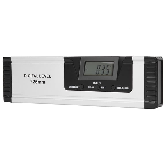 YAHHU 8.9 in / 225 mm Digital Level High Accuracy Aluminum Alloy Horizontal Ruler with Magnetism[cite: 1]