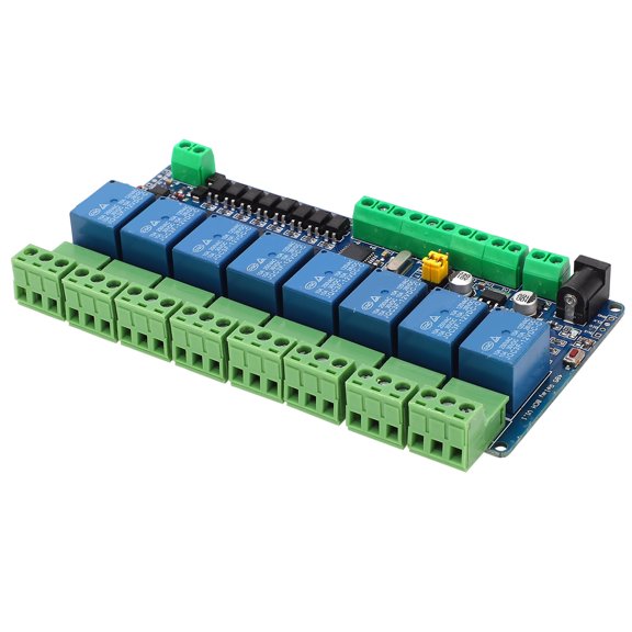 YAHHU 8 Channel Relay Module 8CH Input Output RS485 TTL Communication Interface DC 12V 5.6 inches / 14.3 cm