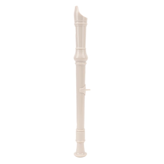 YAHHU 8 Hole Recorder Detachable Soprano Musical Instrument, ABS Material with Cleaning Rod, Cloth, and Protective Cover for Beginners, Kids, and Adults - White Edition (13.78 inches / 35 cm)