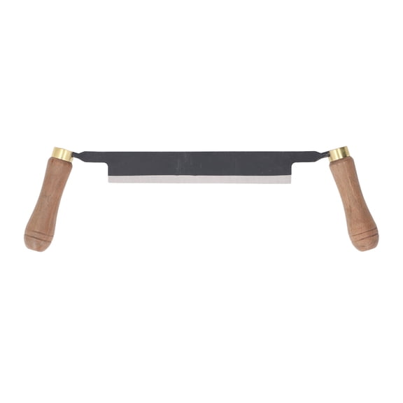 YAHHU 8 Inch Straight Drawknife Tree Bark Scraper with Sheath, Dual Handle Carbon Steel Debarking Tool for Woodworking Projects, Wood Peeling Tool, Home Improvement Surface-Forming Hand Tools