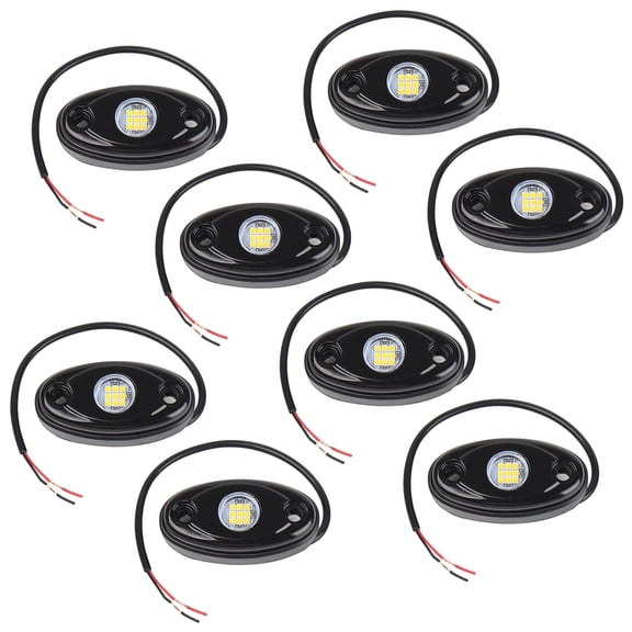 YAHHU 8 Packs LED Rock Lights for Trucks IP67 Waterproof Under Body Wheel Well Exterior Interior Glow Lamp for Car Pickups Motorcycle Boat Green Chassis Ambient Lighting Kit