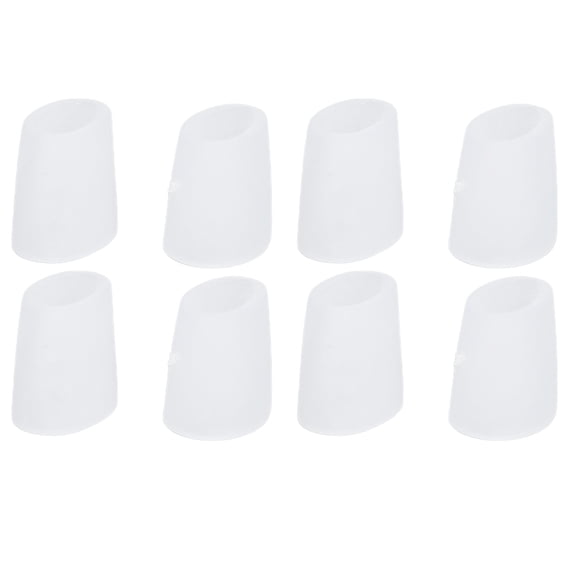 YAHHU 8 Pairs Clear Finger Sleeves Protectors, SEBS Washable Elastic Anti Slip Thumb Tubes for Writing and Blister Protection, One Size