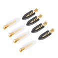 thumbnail image 1 of YAHHU 8 Pcs Leaf Shape Hair Clips No-Bend Hairpin Styling Tools Black White Set Makeup Hair Accessories, 1 of 10
