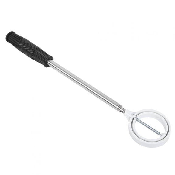 YAHHU 8 Sections Telescopic Golf Ball Pick Up Retriever, Extendable Stainless Steel Shaft Water Picker Scoop Grabber Tool for Outdoor Sports Supplies, Max Length 80.3 Inches / 204 cm, White Color