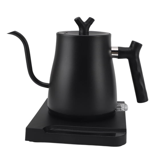 YAHHU 800ml 1000W Electric Gooseneck Kettle Rapid Heating, Stainless Steel, Precise Pour Control, OneButton AutoStop, EU 220V Plug