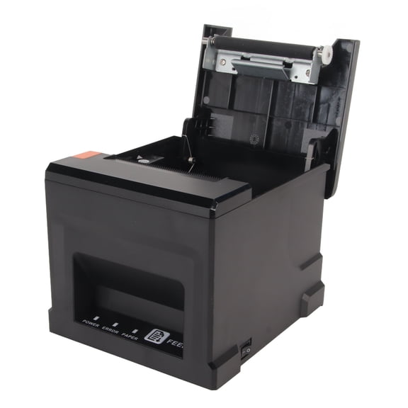 YAHHU 80mm Thermal POS Printer USB Ethernet Interface Direct Receipt Printer with Auto Cutter, 100-240V, 220mm/sec Speed, ESC/POS Compatible, US Plug, Black (3.1 inches / 80 mm)
