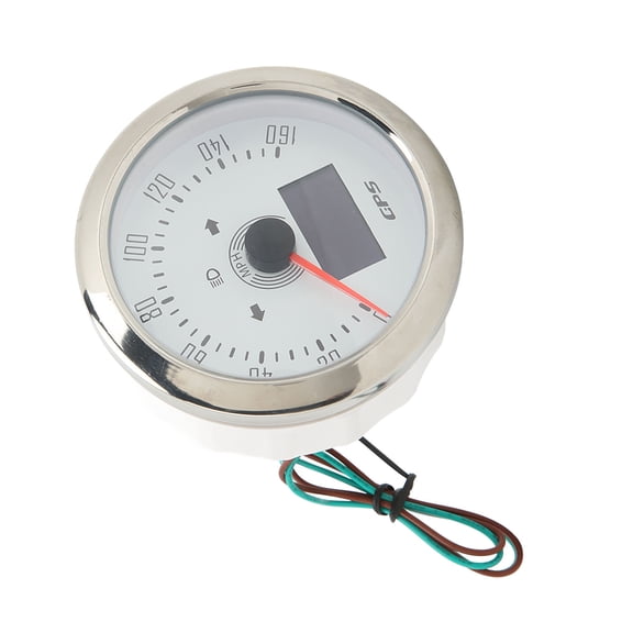YAHHU 85mm 3 in 1 GPS Speedometer 0-160 MPH Odometer Gauge OLED Display for RV Boat Car White