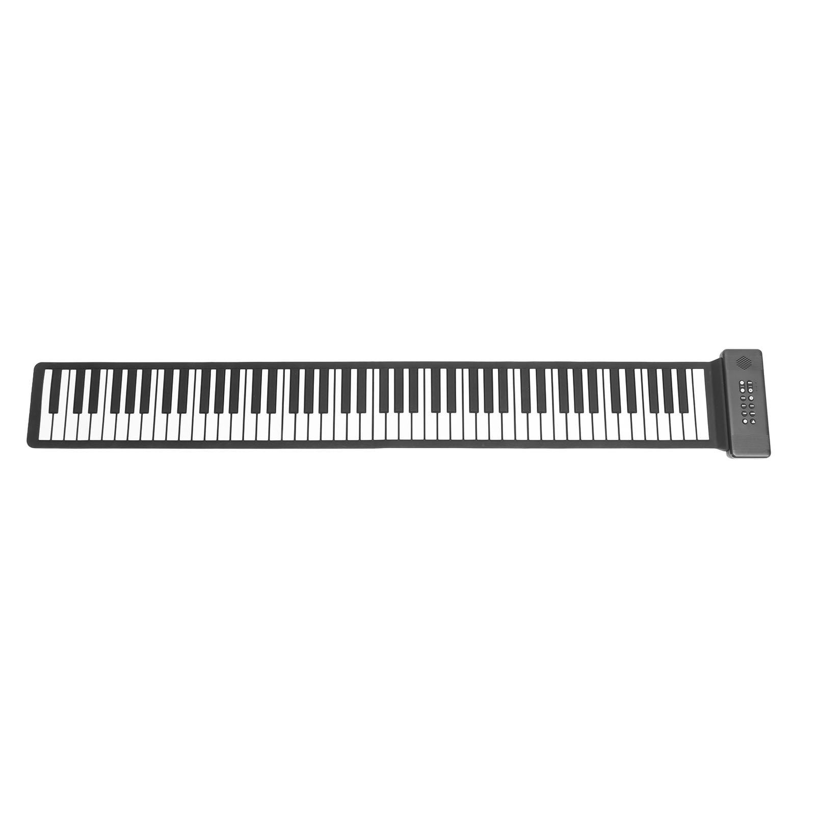 YAHHU 88 Key Hand Roll Piano 128 Tones USB MIDI Portable Folding Piano Keyboard for Beginners Kids Adults with Built-in Battery and Sustain Pedal (10 inches / 25.4 cm length)