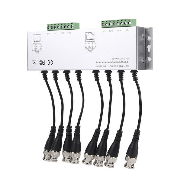 YAHHU 8CH HD BNC Male To UTP Cable Transceiver Adapter CCTV Passive Video Balun for Camera System