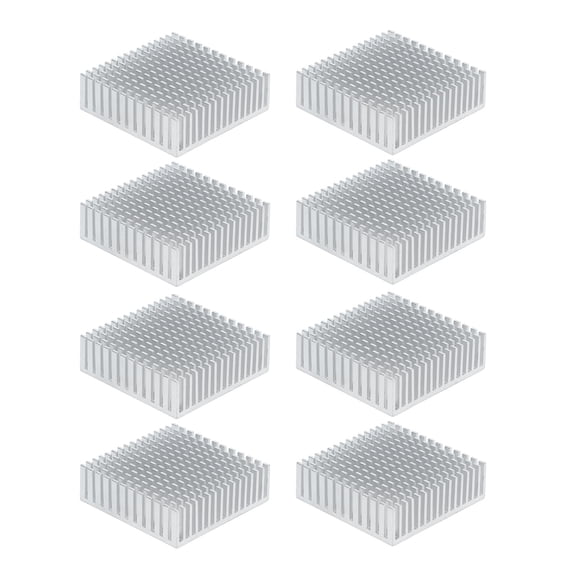 YAHHU 8Pcs Heat Sink Cooling Heatsink Cooler Heavy Duty Aluminium Alloy 50x50x15mm Accessory White Without Adhesive Mechanical Fastening Option for Power Board