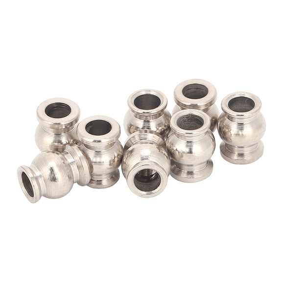 YAHHU 8Pcs RC Shock Absorbers Damper Ball Head Silver Metal 1/10 Scale Replacement Part for Hpi Hsp Losi Axial Tamiya Redcat Himoto Kyosho Models 7.2x5.8mm