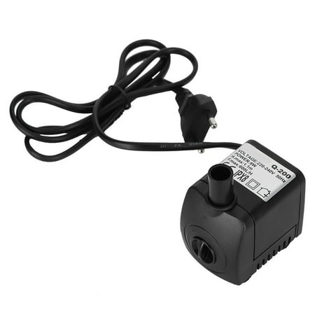 YAHHU 8W Submersible Aquarium Water Pump, Fish Tank Bottom Suction Circulating Filtration Pump, Ultra Quiet and Compact Size, Black