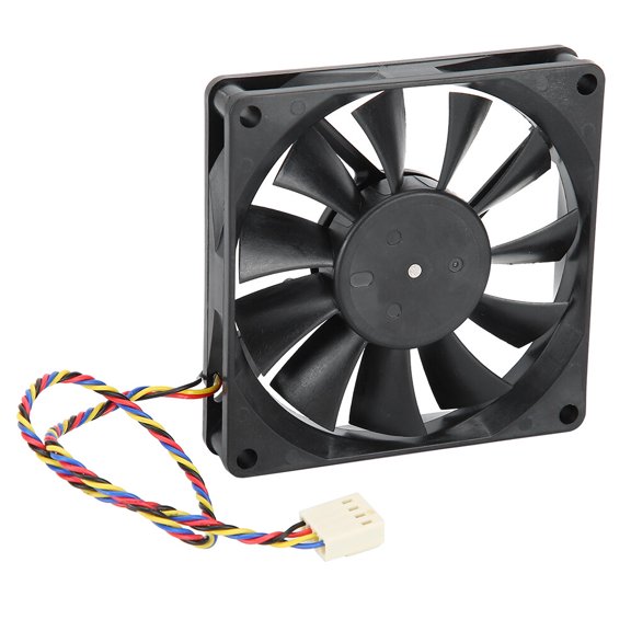YAHHU 8cm / 3.1 inches High-Speed PC Case Cooling Fan 12V 0.50A 5300 RPM 4-Wire PWM Temperature Control Cooler Double Ball Bearing for Mainframe Desktop Motherboard System Airflow Heat Dissipation