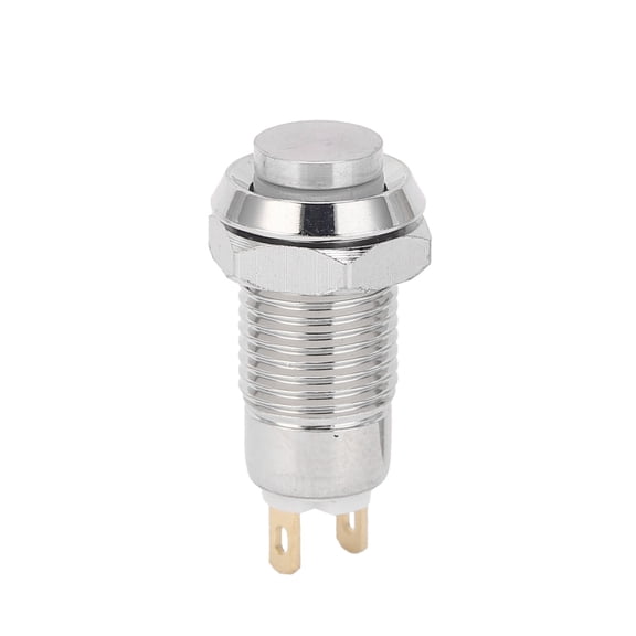 YAHHU 8mm (0.31 inches) Waterproof Momentary Push Button Switch, Stainless Steel Electrical Start Switch for Industrial Control, Doorbell and Access Control, 3V, Silver