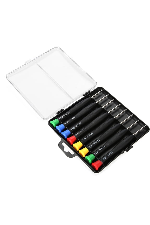 8pcs Precision Screwdriver Electronic Watch Repair Jewelry Making Screwdrivers Set with Storage Case, Professional Tool Kit for Eyeglasses & Toys (4.53 inches / 11.5 cm)